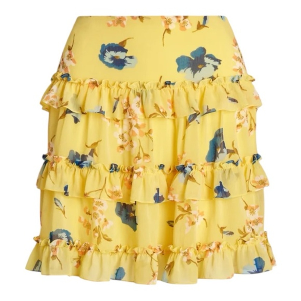 NWT Ralph Lauren Floral Ruffle Mini Skirt – Size 14 – Provence-Inspired